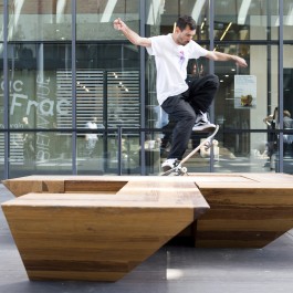 Raphaël Zarka, Paving Space, session skate au Frac Franche-Comté, 2018