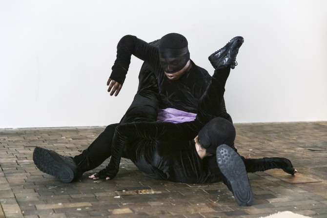La Ribot, Pièce distinguée N°54, 2020. Vue de l'exposition Dance First Think Later, 2020, Arta Sperto, Genève