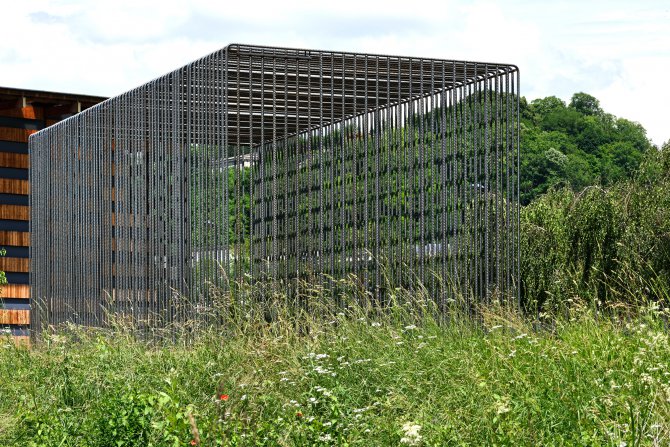 Vue de l'exposition : Lois Weinberger, L’Envers du Paysage au Frac Franche-Comté en 2018