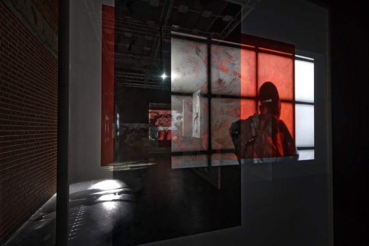 Vue de l’exposition Rose Gold de Cécile Bart, Frac Franche-Comté